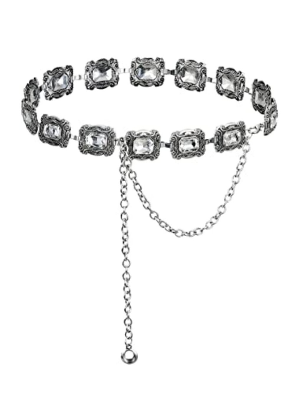 TOPACC Western Metal Concho Belt for Women Cowgirl Chain Belts for Dresses Jeans
